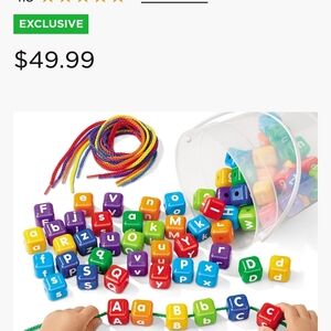 Vibrant Alphabet Bead Set for Kids